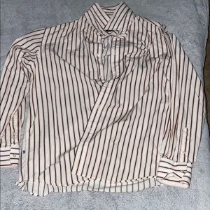 Rocawear White and Black Striped Shirt